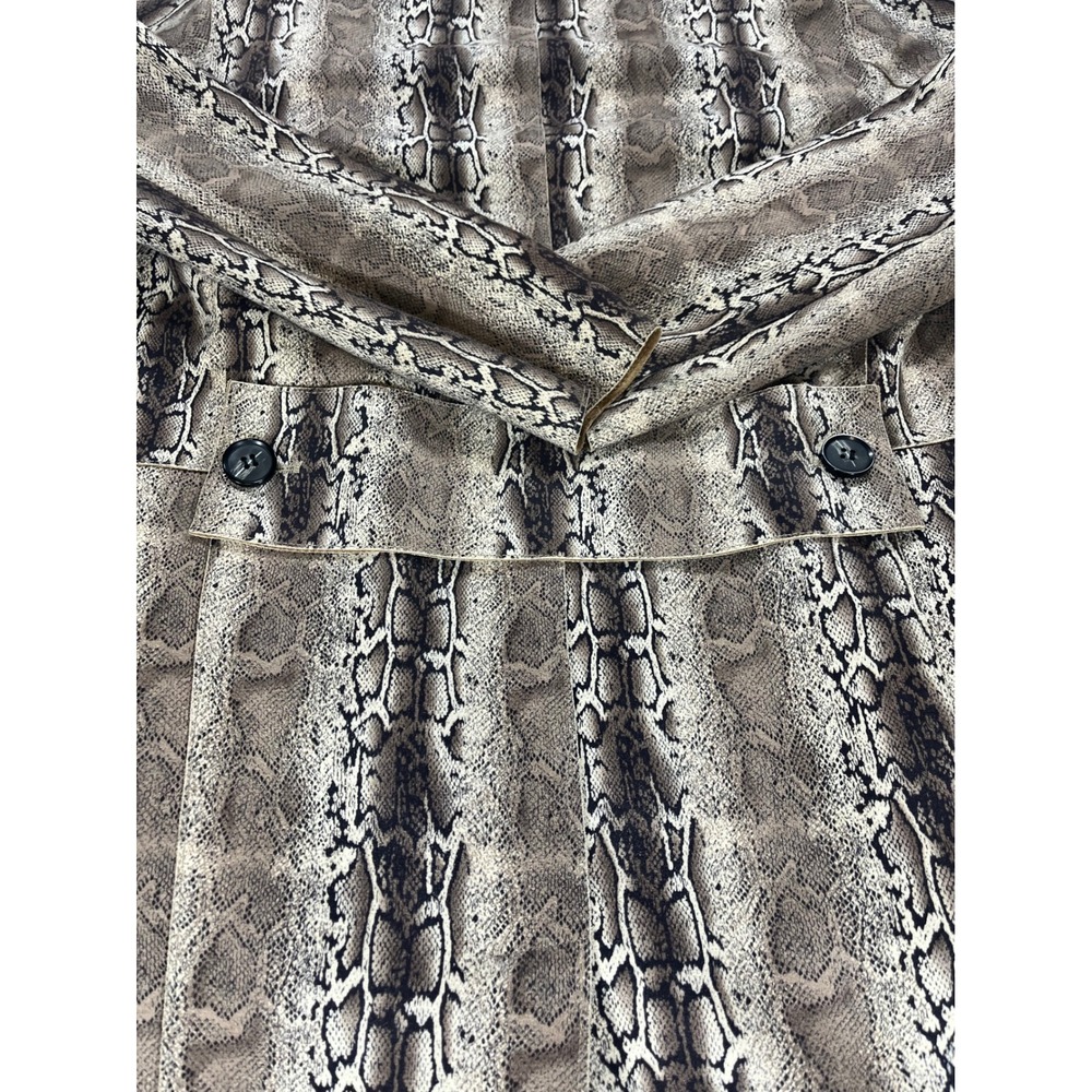 BLANK NYC Anthropologie Faux Suede Snakeskin Long One Button Jacket Women Size S - Picture 4 of 6